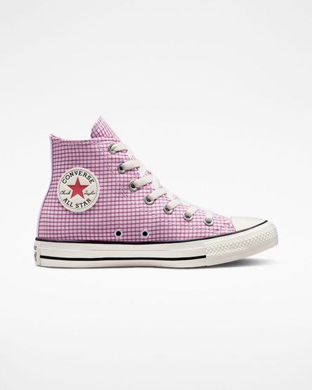 Tenis Converse Chuck Taylor All Star Checkered Cano Alto Feminino Roxo | PT I090183